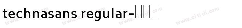 technasans regular字体转换